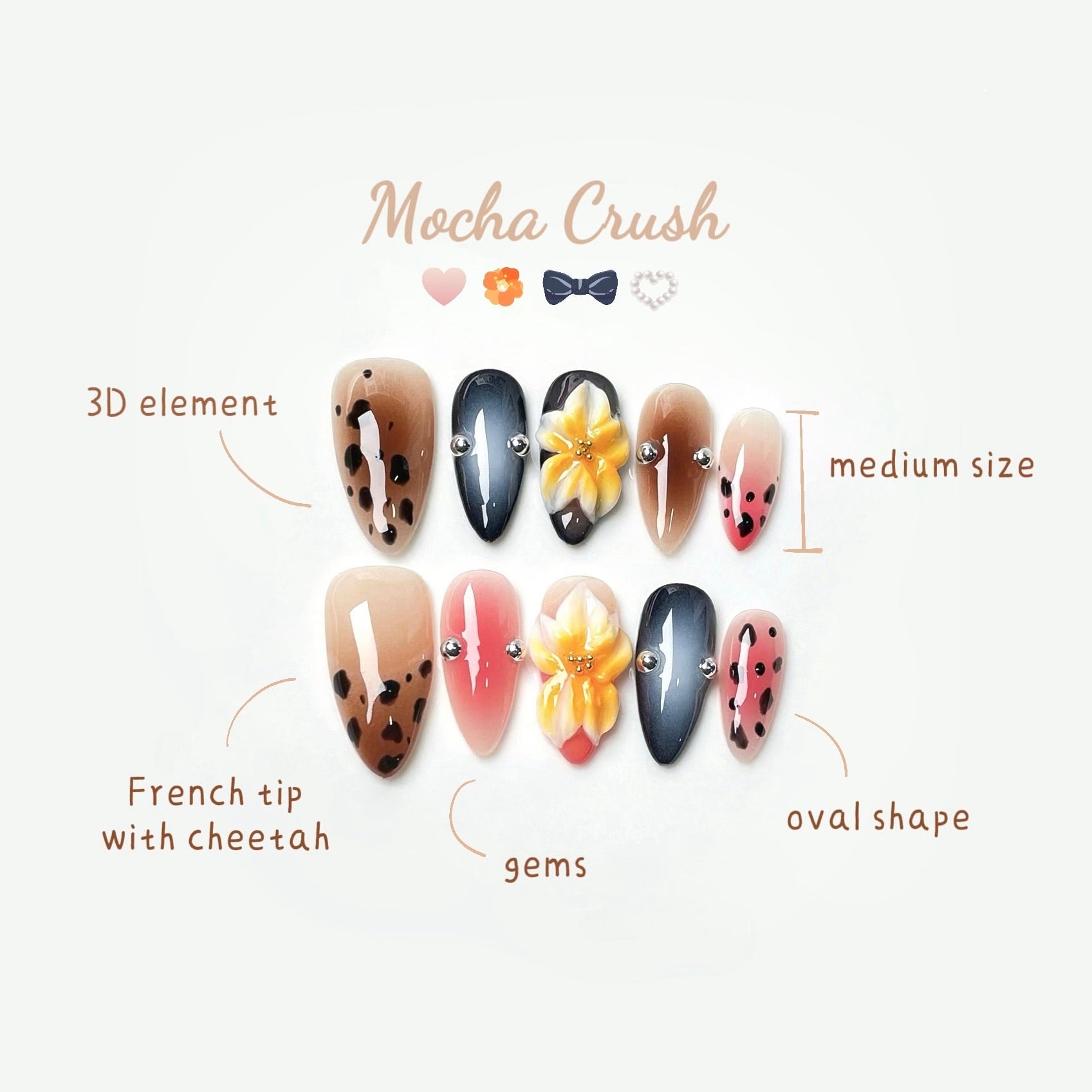 H05 MOCHA CRUSH (Almond Shape)