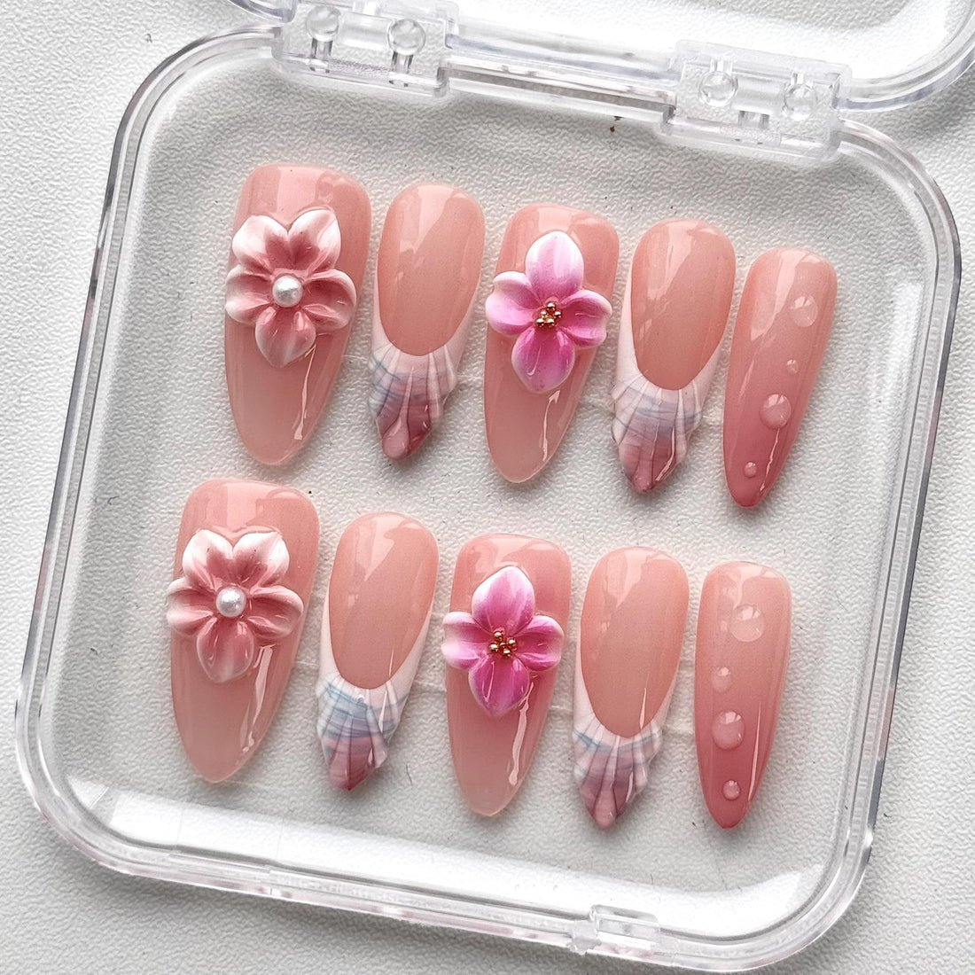 H02 GLACIER PEONY (Stiletto Shape)