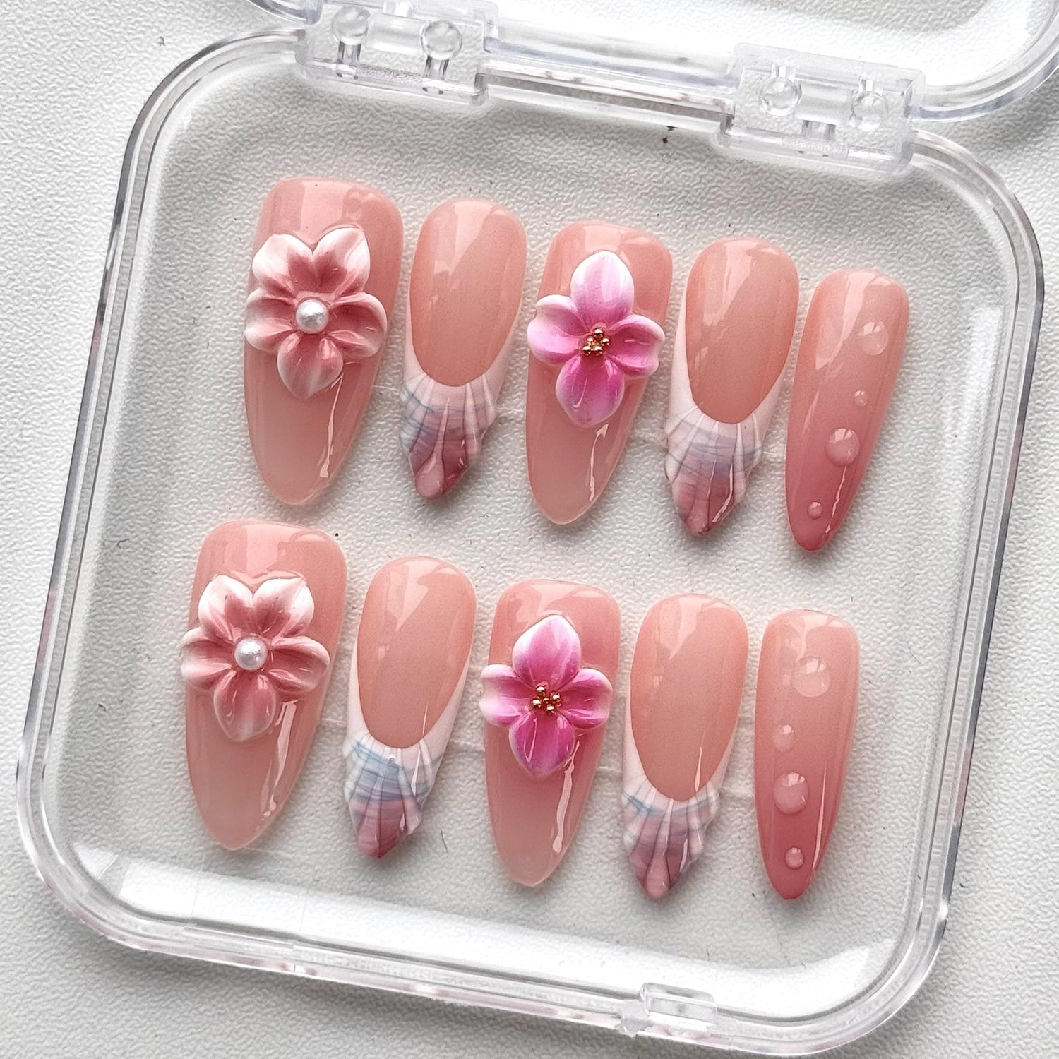 H02 GLACIER PEONY (Stiletto Shape)