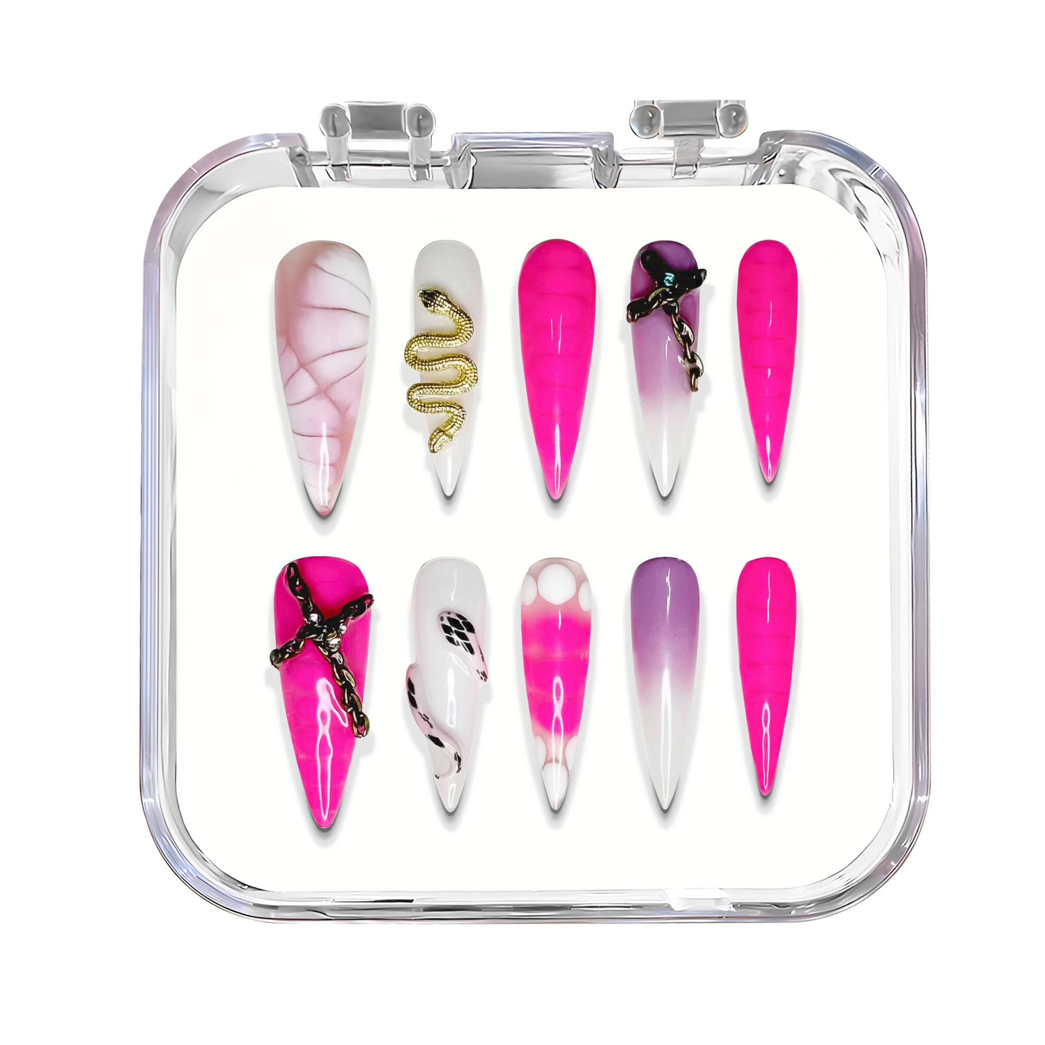 pink nail gel nail press on nails